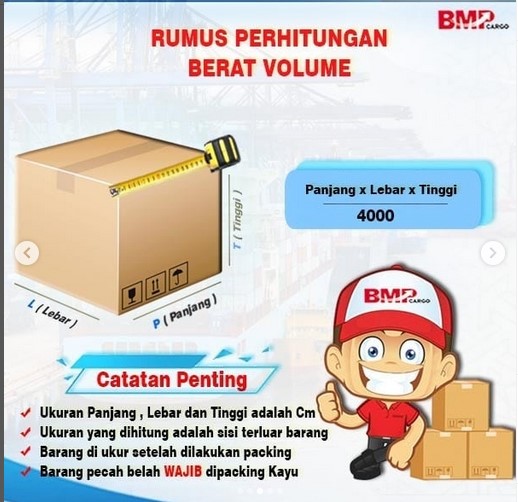 rumus menghitung volume produk